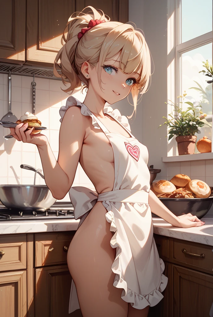 small breasts, nsfw, masterpiece, 1 girl, erect nipples, intricately detailed, topless, pubs, table, crowd, navel, bare shoulders, necklace, pretzel, tavern, inn, pub, crowd, maid skirt, waist apron, blonde hair, smiling, extremely detailed, photorealistic, octane render, 8 k, unreal engine., bare breasts, nipples, aqua eyes, carrying bread tray, bare stomach, sweaty, people on background, oktoberfest, smiling, open mouth, moist breath, head scarf, child, drindl, one ear exposed