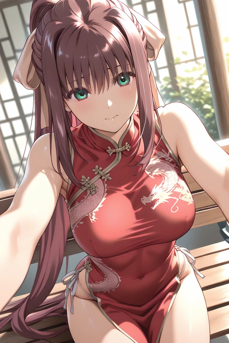 masterpiece, best quality, beautiful art, high resolution, well formed hands, body and fingers, 1 woman, solo, Rinna Mayfield, elf ears, red makeup, red lipstick,adult, grown up,  cosplaying as Mai Shiranui , mai_shiranui_cosplay, adult, large and big breasted, cleavage, full body , hair ribbon, gorgeous legs and, thighs, sexy Japanese clothes, hair ornament , sexy and bare legs , hips and thighs, panties peekryona , in peril, she has been beaten up she is now cornered against the wall, helpless and vulnerable, she is dizzy and exhausted, looking at the viewer with anxiety and fear, she is afraid, terror in her eyes, gasping, being at the edge of defeat, tied up, heroine in peril, ryona scene 