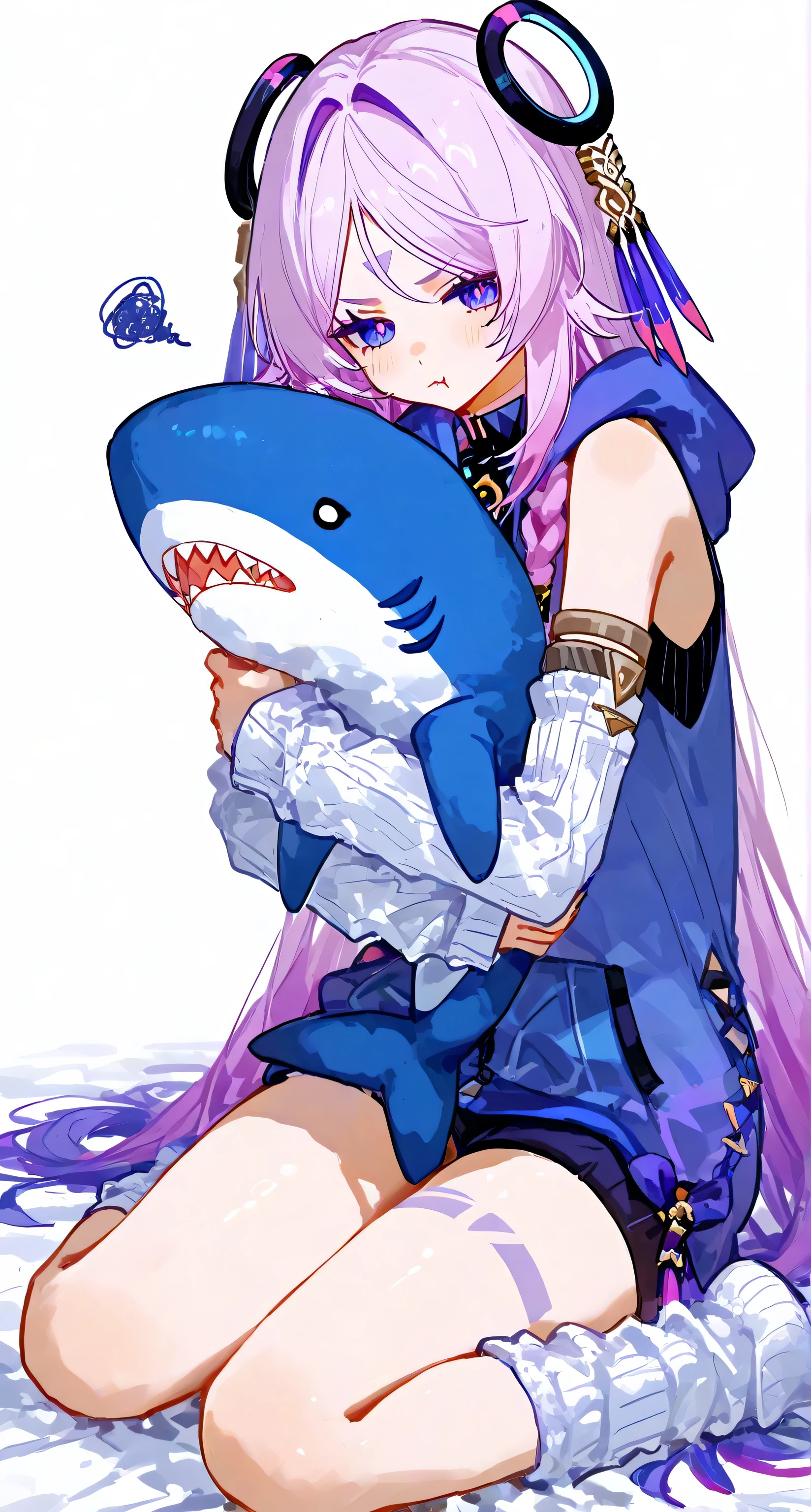 Disco is a purple girl armadillo with blue ears, scales that fade from pink to blue, and pink cheeks. SPARKLE; GLITTER