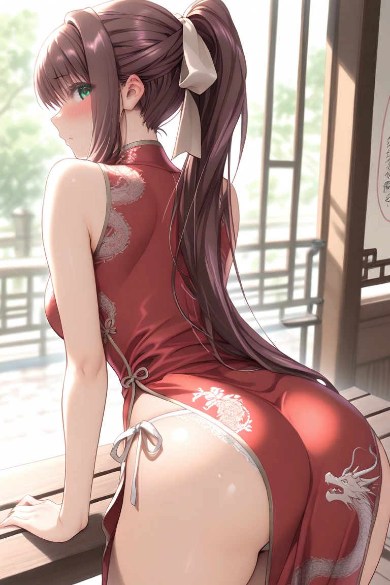 Masterpiece、hyper quality、The ultra -The high-definition、Female buttocks facing the screen、Backward perspective、A dark-haired、((pink seduction background))、A sexy、Busty body、Big round buttocks、thin-waist、a closeup、(((Luxury underwear)))、Erotic Lingerie、top-quality、Red face、Wriggle your hips、Stick your butt out、master piece,hyper quality, Hyper Detailed,Perfect drawing,3D,8K,Illustration、Hi-Res、1 persons、japanaese girl、A dark-haired、poneyTail、Red ribbons、Cute even though her eyes are tight、(Kimono)、(Japan clothes)、Pose with buttocks sticking out、((Wearing a Japan loincloth 1.5))、(In a wrapped bouquet)、Back view、Detailed drawing、Best Quality, (Capture super cute moments), depth of fields, ultra-detailliert, High resolution, C4D, Octadale, 3D Modeling, 8K,Delicate and detailed depiction、Shooting from the back diagonally below、in 8K、((moonlights))、superclear、Full of charm、masterpiece、high detailing、beatiful backgrounds、Detailed drawing、Functional、emotional,、