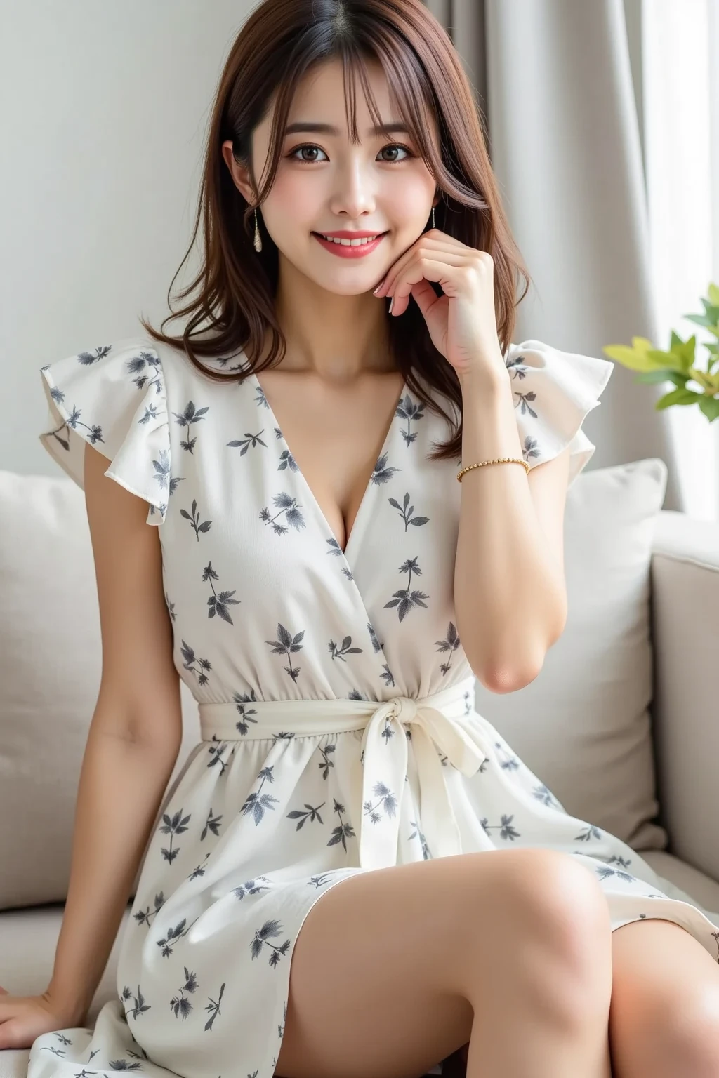 masterpiece, High-definition quality,best quality,Extremely high resolution,nothing, Sexy Girls,Outdoor tent, Open your pajamas,Visible cleavage, (Travel Lady), Trees, flowers, Mounts,, picnic, venture