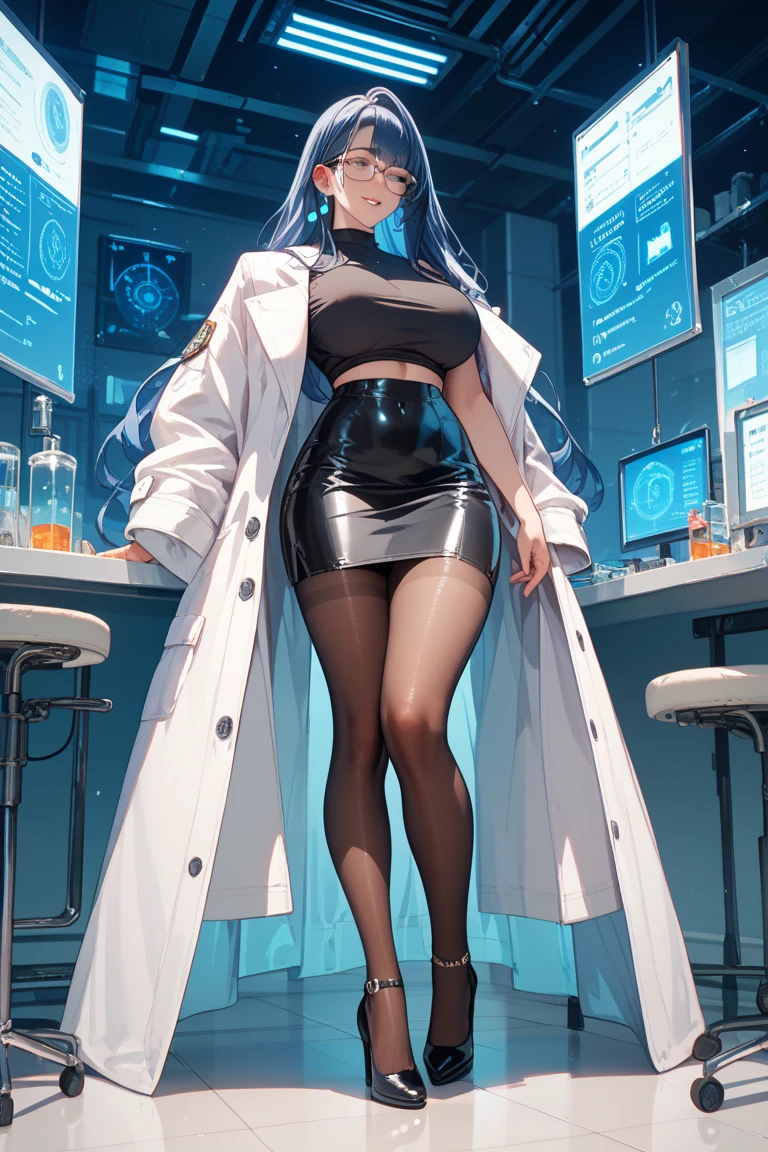 1 Girl, Portrait of beautiful lobapex, sports, White jacket, Corset, skirt, Pants, Black Hair, Red hair, braid, cosmetic, Necklace, cleveage, Wide hips, Volumetric Lighting, best quality, masterpiece, Intricate details, Tone Mapping, Clear focus, Ultra Detailed, Popular on artstation, Practical