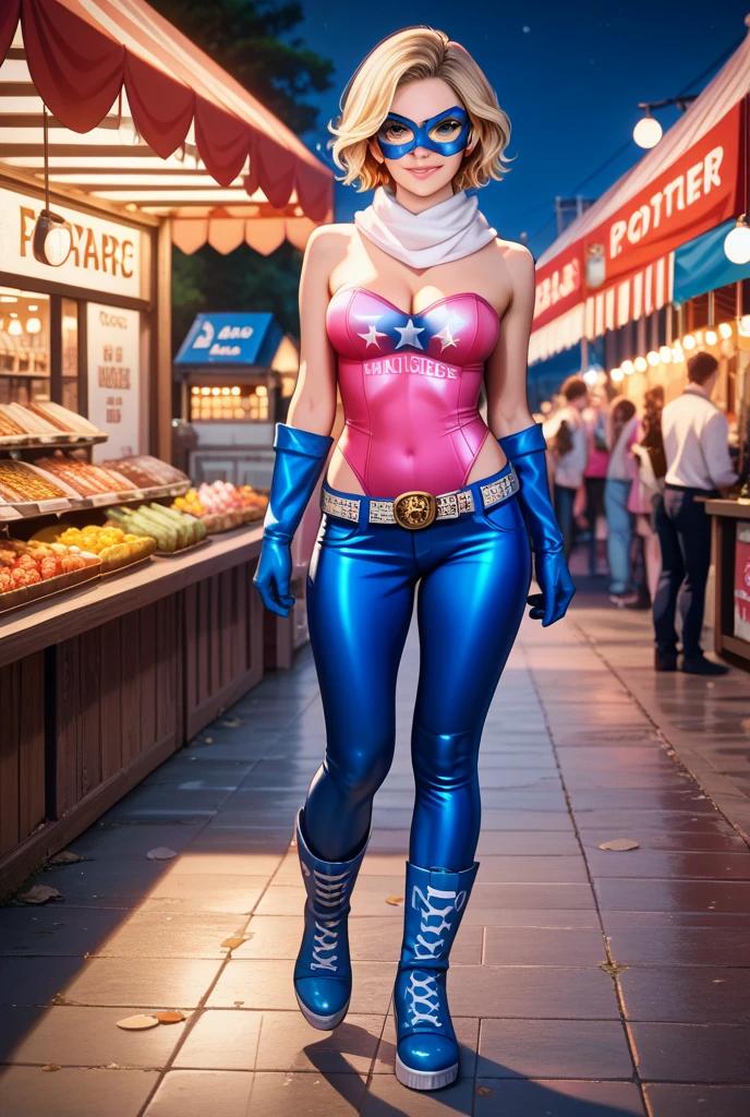 Beautiful short brunette defines the body,Dressed clown female cosplay