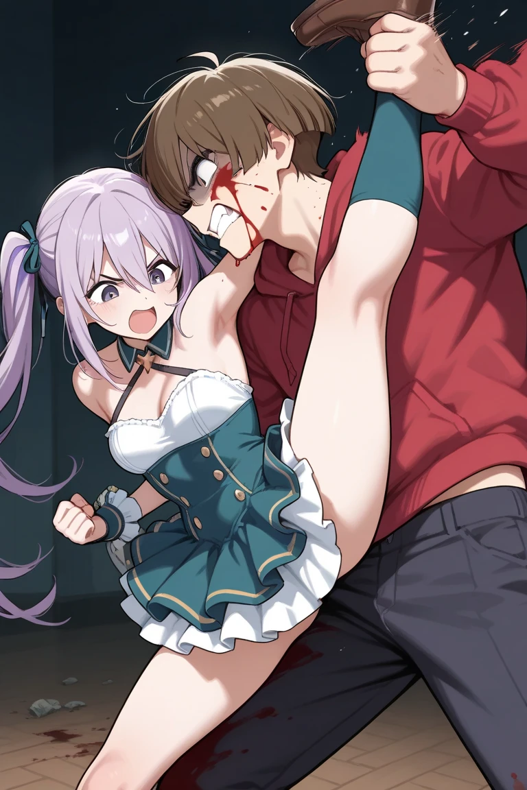 (1 boy, 1 girl), a teenage school girl in mixed bondage wrestling with a teenage boy, they are roughly the same age, the school girl is wearing a red pleaded careered skirt and a black pullover, the girl has a is a bit smaller than the boy, the girl has shoulder long hair, the boy is wearing casual clothes, teenage boy hogtied and struggling against the ropes, school girl applying more ropes to the teenage boys body, blushing boy dominated and controlled by the girl, the girl is smiling and laughing and tries to humiliate the teenage boy, the teenage boy is blushing and ashamed and is gritting his teeth, he desperately tries to break free but to no avail, the boy struggles and squirms against the ropes, the girl is sitting on top of the teenage boy to prevent him from moving and has ropes in her hands and uses them to tie up the arms of the teenage boy behind his back,the arms of the teenage boy are completely tied behind his back in lots of ropes, the teenage boy looks very embarrased and ashamed, the girl is saying „this must be embarrassing for you“ , huge struggle, many viewers watching, wrestling ring,intricate rope work, teenage boy blushing and ashamed, dramatic lighting, highly detailed, photorealistic, 8k, masterpiece, teenage school girl vs teenage school boy, femdom, power, control, beautiful teenage girl, detailed faces, teenage boy aggresively tied up by teenage girl, lots of rope, perfect eyes, detailed faces, squirm and struggle marks arround the boy, akeno, 