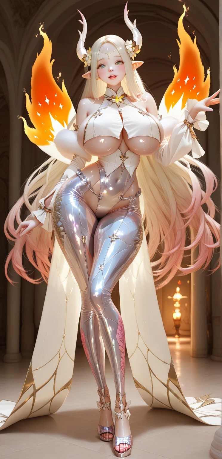 starguardiankaisa,(white thighhighs, elbow gloves, hair ornament, dress, star \(symbol\), choker, star guardian \(league of legends\), pink hair, long hair, wings), NSFW, ((melhor qualidade)), ((master part)), ((circunstanciado)), Realistic, intrincado, 16k, HDR, RTX,(masterpiece, top quality, best quality, official art, beautiful and aesthetic:1.3), illustration, beautiful detailed eyes, (1girl), ass focus, from behind,bent over, looking back,