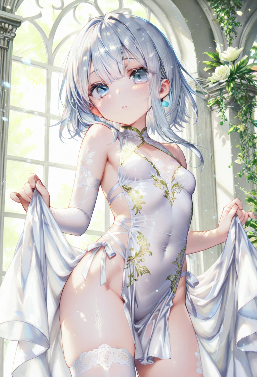 girl、solo、Stunningly beautiful、delicate and detailed、Soft Light、((cute))、Photorealistic、detail、Beautiful Skin、Delicate eyelashes、The cutest little face、Beautiful Skinの露出、Very delicate hair accessory、((Sparkling silver hair))、Half Western and half Eastern、Compact head、Beautiful eyelasheodels for drawing、((Legally young))、((Legal breasts))、Estrus、Put your hands down、Embarrassed、No underwear needed、Naked lifting of the ban、(((Legal Nudity)))、((Legally young body type))、((Legally small breasts))、((Legally young))、((Legal breasts))、No underwear needed、Naked lifting of the ban、(((Legal Nudity)))、(((Legally young body type)))、Legally small breasts、Legally young、Legal breastsチラ、No underwear needed、Naked lifting of the ban、Legal Nudity、(((Legally young body type)))、(((Legally small breasts)))、(((Legally young)))、Legal breasts、No underwear needed、Naked lifting of the ban、Legal Nudity、Legally young body type、Legally small breasts、Legally young、Legal breasts、Colorful、Soft rays of light、Not too long、((Non-indicative prohibition))、torso、Upper Body、((Smile))、((upright))、((Legal Lolita))、((Maid))、((Devoted Sexual Service))、((Legal sexual services))、((Short Hair))