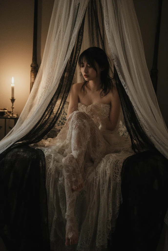 (YES SFW), A dressed girl desperately needs to relieve herself、(she wears a veil and a rag, a sheet around her waist, a shawl on her shoulders), (Correct anatomy of the fingers)、(Draw hands and feet separately)、very beautiful、Ideal proportions、small breasts、Very stylish、barefoot、(Food section of a supermarket:1.37)、(Squat with your legs wide apart:1.37), skirt on knees、(Place your hands on your knees and skirt)、(Anguished expression:1.4)、looking at the camera、Photographed from the front、Close-up、highest quality、Super detailed、Real、Beautiful proportions、Vibrant colors、Sharp focus、Tense atmosphere、Classical composition、art、Striking details、Artistic subtleties、Harmonious color palette、Sublime Beauty、Aesthetic perfection、Captivating eyes、Pure brilliance、Impeccable Features、Dreamy atmosphere、Sophisticated style、Timeless elegance、Finishing the masterpiece、Exquisite craftsmanship、Meticulous attention to detail、Sublime proportions、Artistic excellence、living work of art、Otherworldly charm、Fairytale-like setting、Unforgettable gaze、Majestic presence、natural breasts