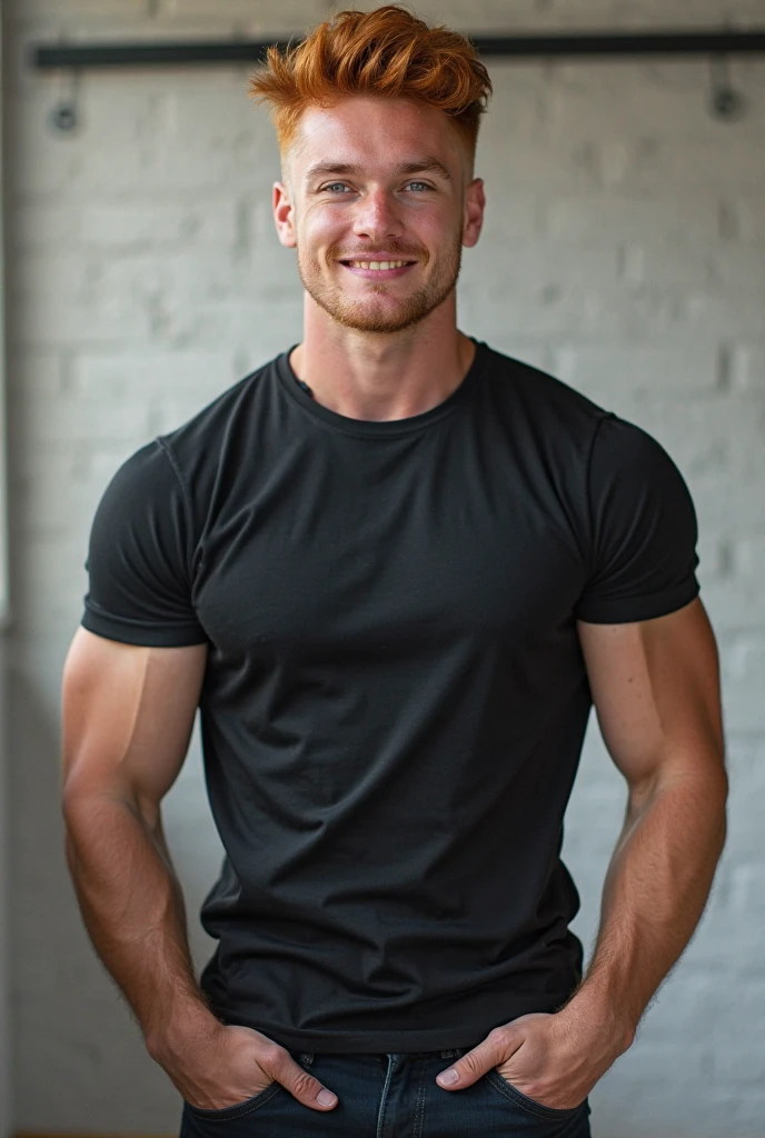 (masterpiece, best quality, high resolution:1.4), 1man, skin pores texture, Hair blonde, HD, Photography, Realistic, (8k, RAW photo, best quality, masterpiece:1.2), (photo-realistic:1.33), best quality, detailed eyes silver, cute, natural lighting, depth of field, film grain, sharp, detailed, (freckles:0.5) , outside, soft natural lighting, dramatic lighting, photo realism, ultra-detailed, -------- 35yo man, pale skin, muscular defined, big pectorals, big chest, cut abs, rupped muscles happy trail of body hair, hairy body, dark messy hair, scruffy beard, wearing mesh shorts