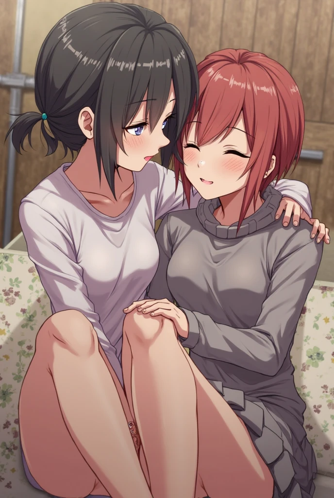 best quality, 1girl, (solo:1.4), (light blush:0.5), (blush:0.2), (small breasts:1.1), smile, (petite:0.5), sketch, (t-shirt:1.6), no bra, (nipple outline:0.9), (covered nipples:1.5), sunlight, sun beams, sitting on grass, sitting down, park, surrounded by flowers, (evening setting), sweet expression, (sfw:0.7), (ecchi:1.2), happy, (white panties:1.4), cameltoe, ako_suminoe