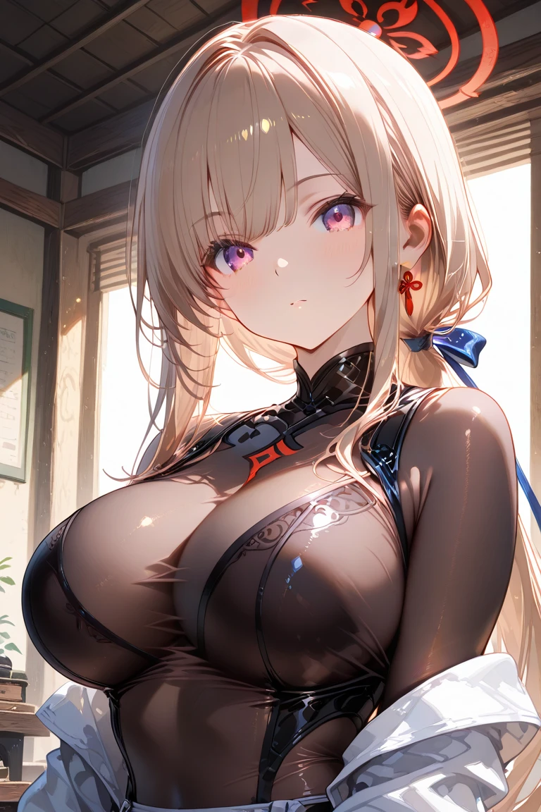 (((masterpiece, best quality))), (((superior quality))), cute girl, ((extremely detailed girl)), ((huge )), (fancy noble dress), strapless top, twin-tail blonde, cleavag