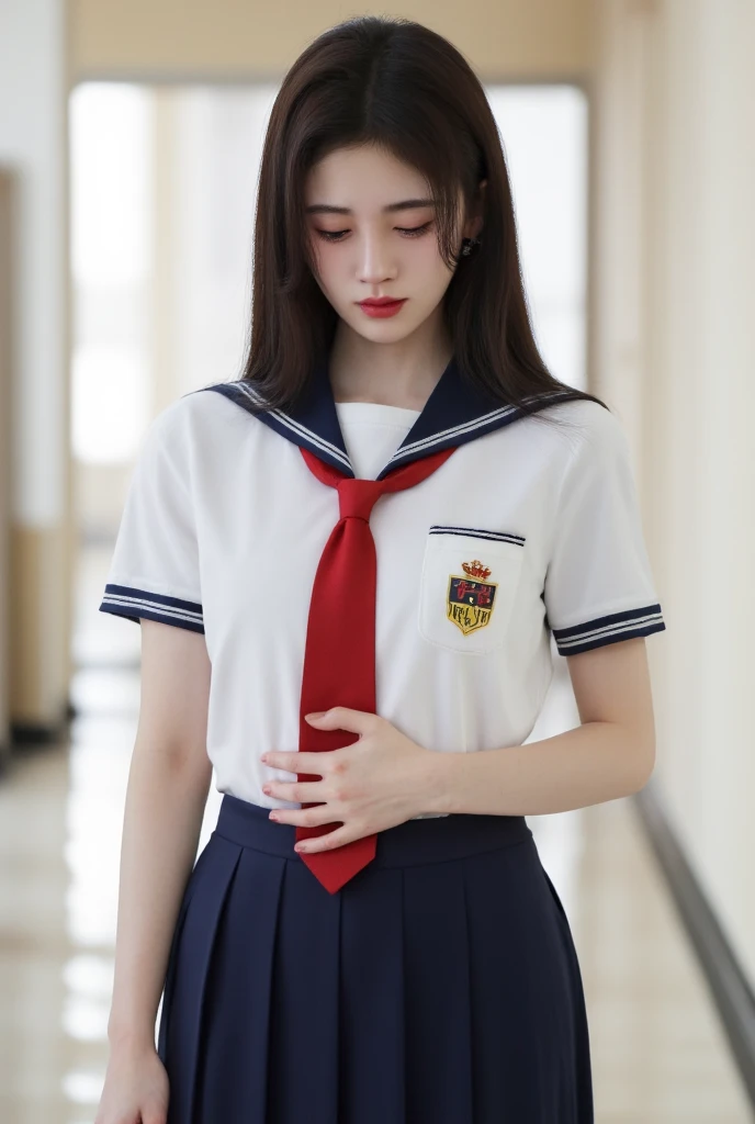 A cute, Japanese girl at 20 who is as cute as a 15-year-old idol、Bikini-style cheerleader uniform、Sitting on the lap of a tall, middle-aged man in his 50iddle-aged man is her lover、She is sitting on the middle-aged man's lap、putting one's hand inside one's skirt、Small bust size、whole body、Accurately depict hands, arms and body、RAW Photos、Genuine、High resolution、Life、No copyright notice