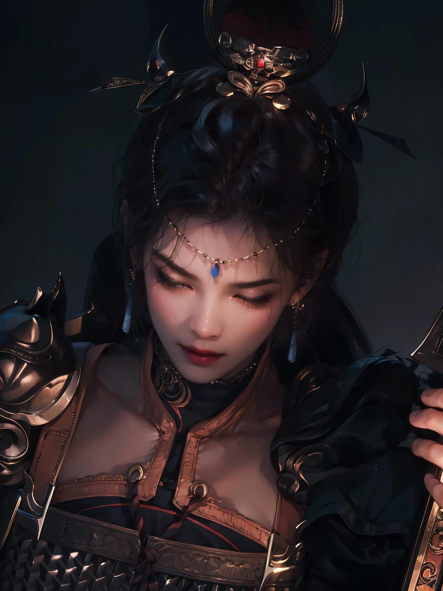 a close up of a woman with a sword in a forest, extremely detailed artgerm, artgerm lau, style artgerm, artgerm detailed, ig model | artgerm, irelia, astri lohne, artgerm and rossdraws, trending artgerm, artgerm portrait, artgerm style