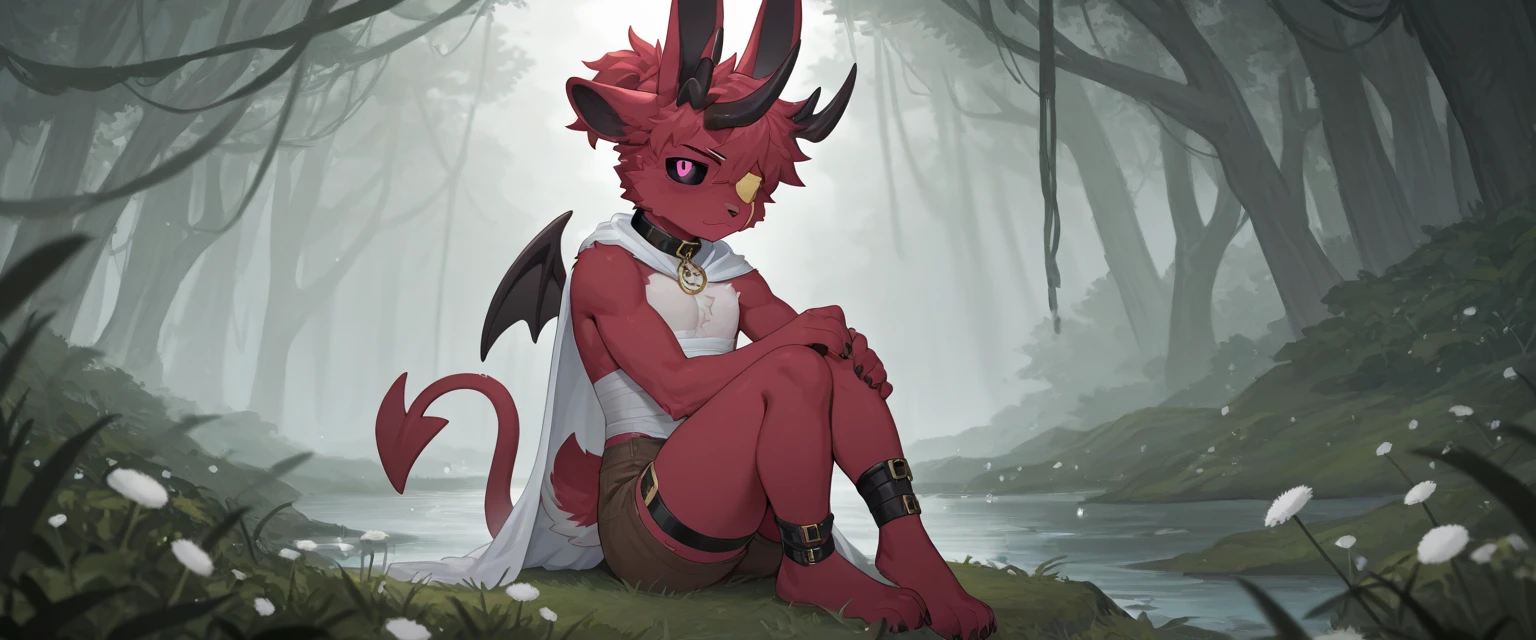 Highest quality、Sexy Baby Lizardman、Skimpy、Pink eyes without highlights、Lizard head、Red skin、Shota、maleの子、male、Sweat、Embarrassing、Gay、Sex Dark Dungeon、Dark Sky、cute、Knee-high socks、choker、Obscene language、Showing tongue、toplesagazine cover style illustration、Get a tip、Body Jewel、Belly button style demon armor、T-back panties、Transparent fabric、Sticky white mucus pours down from above、Blushing cheeks and opening your mouth wide、Begging for a hug、Rosary、Bound by purple tentacles
