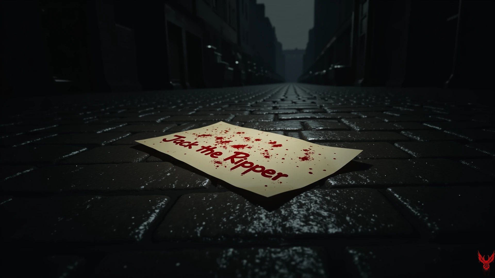A cupid&#39;s arrow with blood and lying on a street and a black baseball cap that says Los de la Cap
