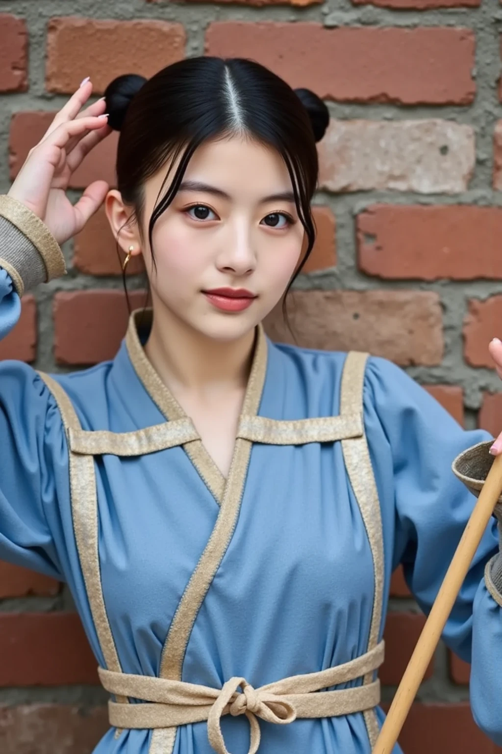 (Hyperrealistic,)4K,35mm,hyper-high detail, Professional lighting, Best quality, 超高分辨率, Visually stunning, (1girll:1.1), (Uyghur clothing ),realskin,(Perfect body 1.3)(Ultra-delicate face)