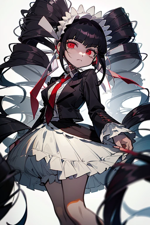 masterpiece, (masterpiece,best quality,official art,extremely detailed CG unity 8k wallpaper), girl, mature female, mature, incredibly_absurdres, simple background, white background, character chart, negative space, tachi-e, reference sheet, traditional media, fourth wall, faux traditional media, colored pencil (medium), white theme, pastel colors, colored with greyscale background, three sided view, highres, looking at viewer, full body, facing viewer, straight-on, necktie between breasts, detached collar, black neckwear, standing, spread arms, fox ears, 1girl, solo, cat girl, elf, harem, milf, goddess, smile, closed mouth, lips, makeup, light blush, wide-eyed, buttons, topless, lowleg, cropped shirt, open-chest sweater, sailor shirt, unbuttoned shirt, open robe, clothes between breasts, bikini top, ribbon, hair bow, long hair, grey hair, black hair, pleated skirt, fox tail, pantyshot, side-tie panties, bow panties, bare legs, maebari, ankle lace-up, best quality, beautiful detailed, symmetrical face,人物设计,御姐,黑色系