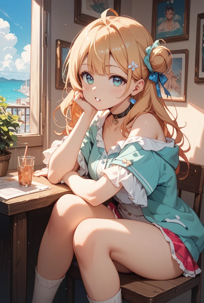 Photorealistic、Highest quality、Highest Resolution、Highest quality、8K、1人のBeautiful woman、Beautiful woman、Beautiful woman、hot、summer、smile、Smile、Upscaling、