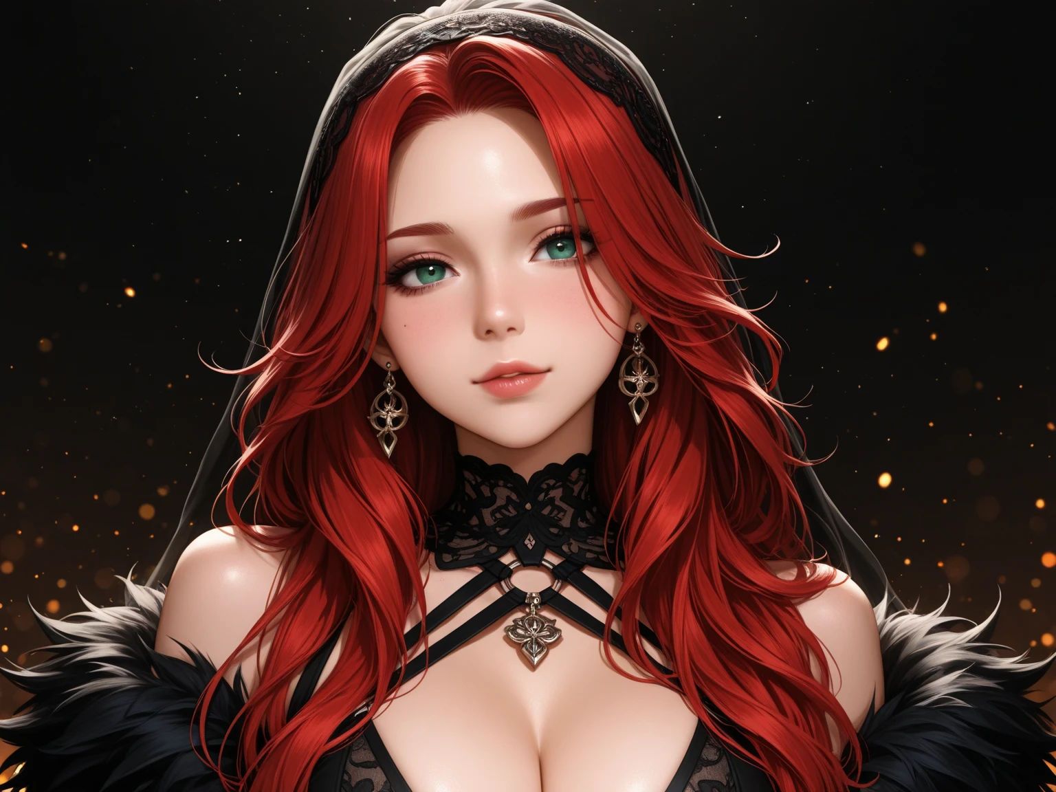 8k, RAW photo, best quality, masterpiece:1.2),(realistic, photo-realistic:1.37),sunset,soft light,"photo of a Beauty Arabic women with Huge boob,hijab, extremely beautiful face,bust,Random hairstyle,red hair color,Naughty expression,pigsney, adult content,nsfw,cleavage