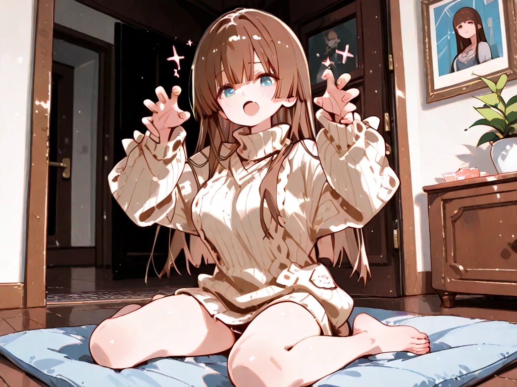 Unemployed girl who has been locked in her room for many years、Thick and soft puni puni thighs、The first sister who is severely bedridden and unable to get up and cares for her