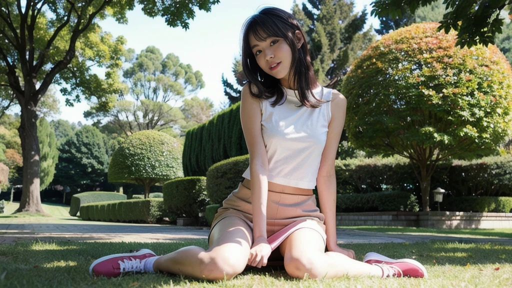 (masterpiece:1.2, highest quality), (realistic, photorealistic:1.4), beautiful illustrations, (movie lighting), Depth of written boundary, looking at the viewer, Front view, 1 girl, Asian, 15 years old, ((bob hair)), perfect face, Cute symmetrical face, shiny skin, asymmetrical bangs, Big eyes, shaved pussy, Anatomically perfect body, long eyelashes, thin, beautiful hair, beautiful face, fine and beautiful eyes, beautiful clavicle, beautiful body, beautiful breasts, beautiful thighs, beautiful feet, beautiful fingers, ((school uniform )), (vaginal sex:1.5), (beautiful scenery), Outdoor Exposure, droopy eye, (cum in pussy:1.5), sex, erotic, A hairless pussy, hetero, Phimosis, Inserting a penis into a pussy, (smile, Upper grade, Pink nipples)