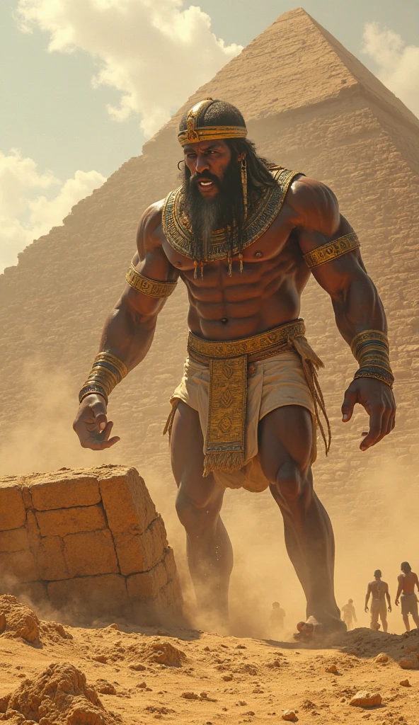 big-chested man in ancient Egypt