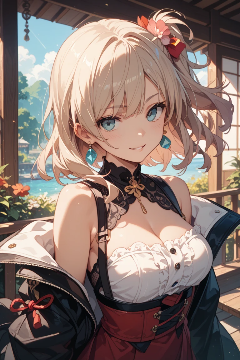 ultra-detailed, ((one girl)), (nsfw:1.4), (pale skin:1.4), in pastel colors gyaru, (heavy makeup), hyper detailed, absurdres, 8K, Beautiful Face, (Laugh shyly), ((teasing smile:1.8)), ((Wink:1.6)), (Laugh with your mouth wide open),((Tilt your face:1.6)), View your viewers, ((full-face blushed:1.5)),Glossy Red Lips, ((Big Breasts:1.6)), ((undressing:1.2)), ((Exposed nipples)), noon, on the train, (Brighten your face), ((Anime style background)),masterpiece, Highest quality, so beautiful,Latest, Complex details, (Red long nails), (nail art), (ring),(bracelet), (Floral Choker),AI-generated, Complex,High resolution, Highest quality, super high quality,3D Images、3D Images,One person,Long white hair,(High Ponytail), (wavy hair:1.3), White haired anime woman posing for a photo, ((Fine grain、blue eyes、glowing eyes:1.5)), (Squint your eyes:1.1),a hyperRealistic , hyperRealistic , Realistic,Anime woman with long white hair, Smooth anime CG art, (A girl in a gorgeous black kimono), ((Black furisode:1.3)), (Gold embroidery), (Red floral embroidery),ring,Mature Body, tall,Narrow waist, ((Sit in the seat)), ((leaning forward:1.6)), ((hand between legs:1.2)), (from above), ((incoming kiss)),