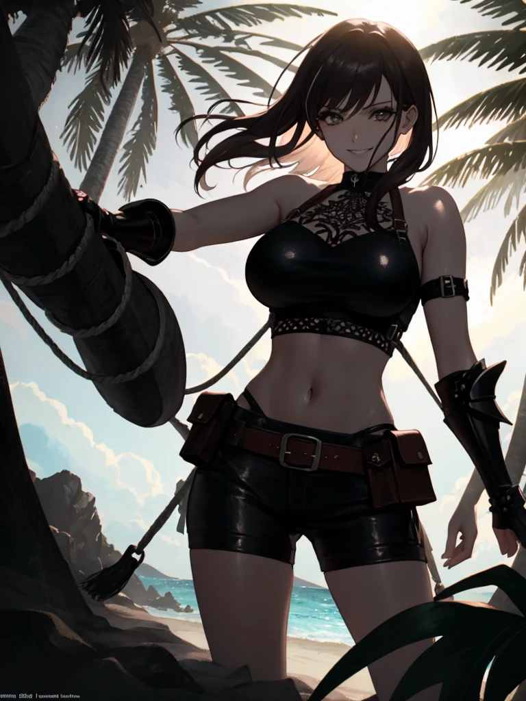 sun,beach,sea,wave,detailed background,sunshine,coconut tree,Sunny,(see-through silhouette:1.8),cowboy shot,
perfection,(8k, RAW photo, best quality, masterpiece:1.2),ultra high res,(realistic, photo-realistic:1.75),
1 young girl with small breast wearing((white lace semi-transparent one-piece crop top:1.4)),looking at viewer,bottomless,(wet body),curvy thighs,
((arms up:1.1)),(clear nipple silhouette:1.4),(ultra detailed clear silhouette of vaginas:2.1),detailed eyes,big eyes,
(super thin body:1.2),skindentation,(twintail:1.0)),((long  hair)),
(lace choker),blush, seductive sight, blush,((lace white knee-length stockings)),ultra detailed lace,detailed frill,perfect detailed face,highly detaiiled face,