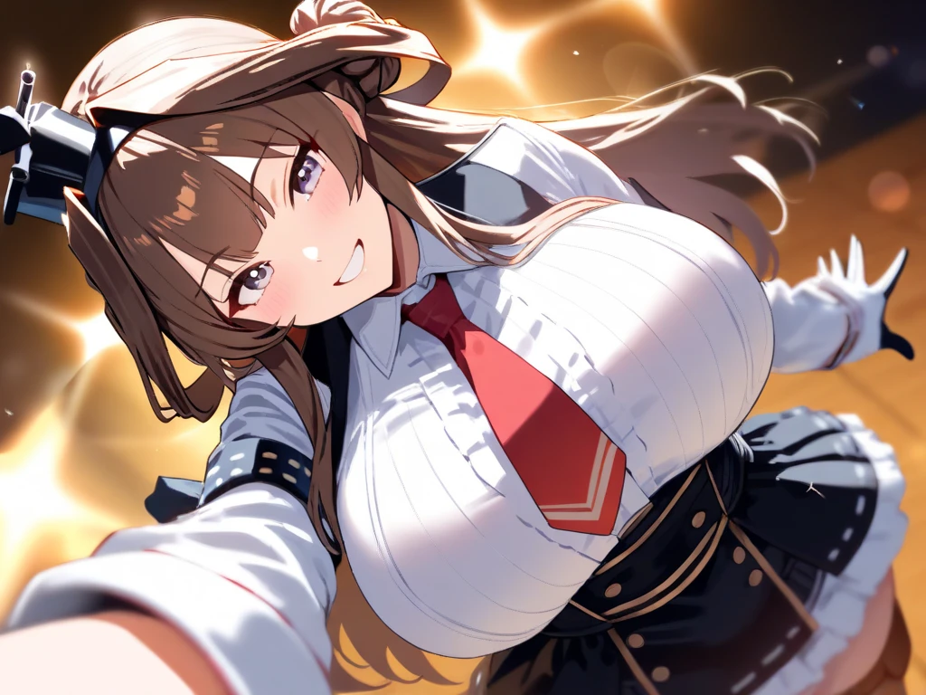 (Night:1.7), Japan, Tokyo, CityView, Before Window,
Standing at attention,(Upper_body:1.3),
White_shirt,long sleeves,Red pleated skirt, uniform,thighhighs,long sleeves,(belt:1.2),Red Tie,(Black_vest:1.3),
blonde hair,very long hair,Bangs,green eyes,Forehead,drill hair,
1 girl, 20yo,mature female,Beautiful Finger,Beautiful long legs,Beautiful body,Beautiful Nose,Beautiful character design, perfect eyes, perfect face,
looking at viewer,girl in the center of the image,
NSFW,official art,extremely detailed CG unity 8k wallpaper, perfect lighting,Colorful, Bright_Front_face_Lighting,
(masterpiece:1.0),(best_quality:1.0), ultra high res,4K,ultra-detailed,
photography, 8K, HDR, highres, absurdres:1.2, Kodak portra 400, film grain, blurry background, bokeh:1.2, lens flare, (vibrant_color:1.2)
(Beautiful,Large_Breasts:1.2), (beautiful_face:1.5),(narrow_waist),