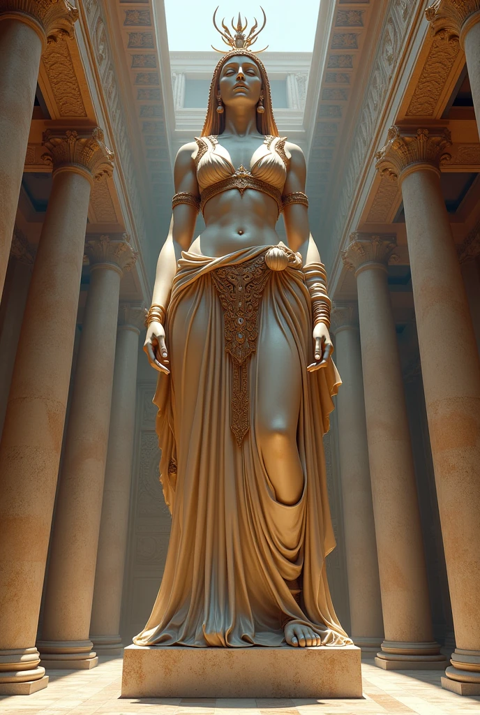 Greece statue in gold (obra-prima) (8k high resolution) (melhor qualidade) (Ultra Definition) (Ultra realista)(Foto RAW) (Foto realista) (bright illumination)
