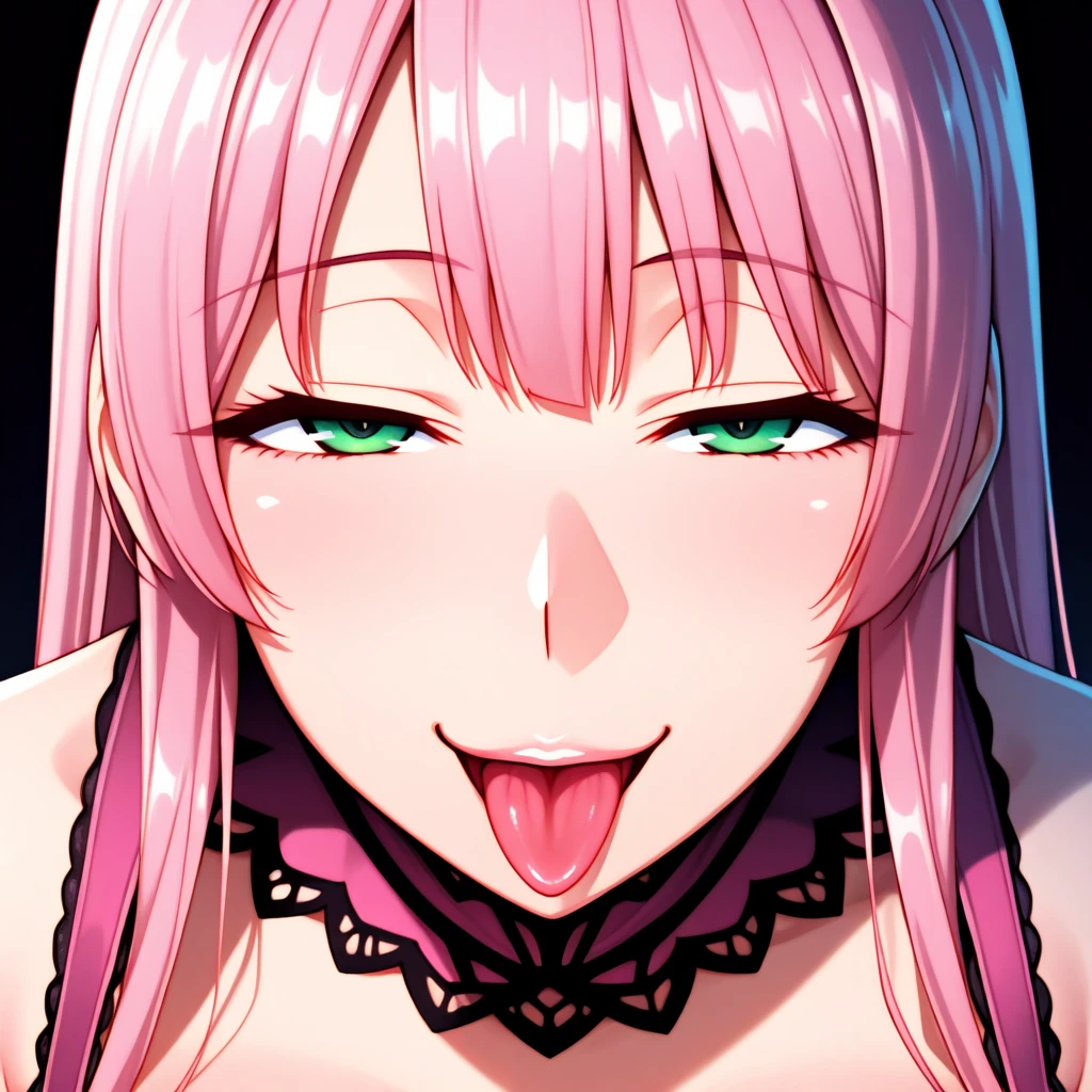 Girl with pink hair, long double-tailed hairstyle, ((small pink bushy eyebrows)),naked, lolicon (Zankuro) drawing style by zankuro artist, ザンクロー style, image uploaded to R34, girl sucking penis cum bubbling out her mouth, in a street, girl giving a deepthroat blowjob to male, multiple vignettes