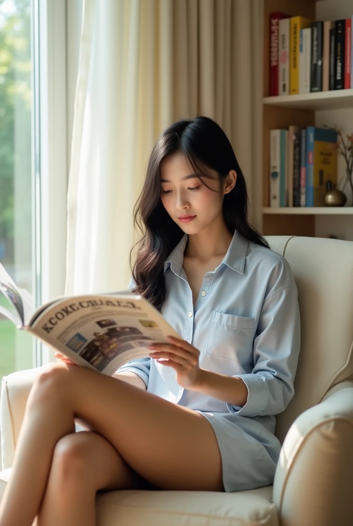 A woman reading a letter 
