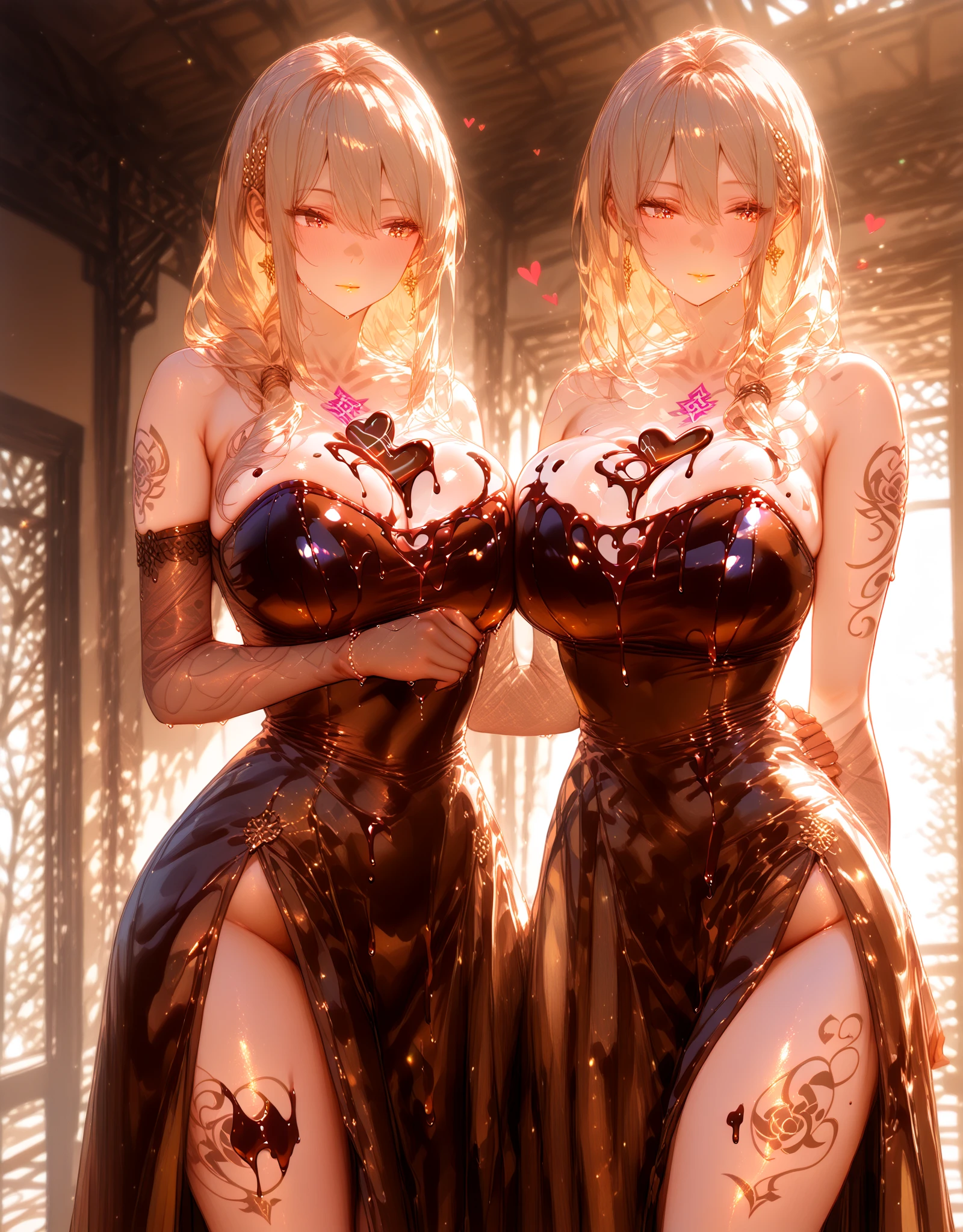 ((8K,High image quality High image quality、masterpiece:1.4))、1 person、A MILF、Long Blonde Hair、gradation hair、Mature Woman Super Beautiful Demon Hunter、beautiful expression、red-lips,beautidful eyes、Models with large breasts、Perfect face shape、Black and red sexy chest armor、Glossy black and red trousers and legers,With a large kissel,Golden decoration,Realistic proportions、Dynamic Poses、high details、Convoluted、intricate-detail、Realistic eyes、Realistic eye proportions、foco nítido、32K、Realistic lighting、Extreme details、Realistic pupils、realistic proportion eyes、Pupils of realistic proportions、Realistic Shadows、Evafee