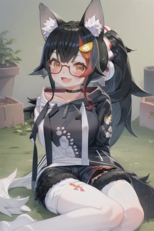 ((1 woman with transparent panties, white scientist coat)),((just a biomechanical brat)),((big breasts)),((in a forest)),((wet pussy, erect nipples)) ,((very large pubic hair)),((short black hair with a side ponytail, with very large bangs covering the face)),((one blue eye, one biomechanical red eye, with an evil smile)), ((set on a throne with open legs in the shape of an m, facing the viewer, in a forest)),