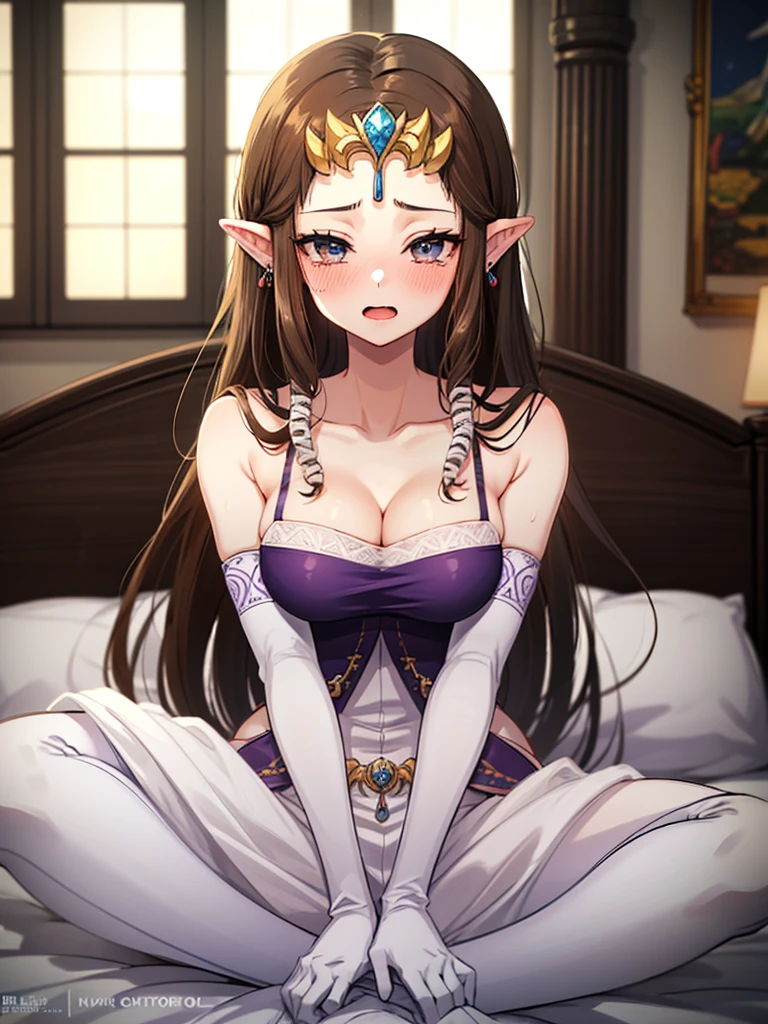 ((((Exposed breasts)))),((overhead shot)),((bottomless)),((((bedに押し倒される)))),((((Spreading her legs)))),((sex)),((penis in pussy)),((Crying)),,((alone))Anime art style,masterpiece,(Highest quality), (超detailed),(Very delicate and beautiful),(alone),(detailedな顔と目),Beautiful eyes like jewels,(A truly gorgeous jeweled ruffled rococo ball gown dress),(((((Mature Woman,Queen))))),((topless)),((crinoline)),,((Long Straight Hair)),,Cleavage,(bed),length_gloves,Very gorgeous hair accessory,()))),((Blushing)),()))),((()))),((((Beautiful Face)))),(((()))),()),(((Long Hair)))),((((Straight hair)))),((Cleavage)),((((Dark brown hair)))),Princess Zelda,(()), ((Highest quality)),,(非常にdetailed) ,((Purple blouse)),,Brown Hair,((()))), (非常にdetailed),((detailed)),((())),Nintendo, The Legend of Zelda),((alone)), ((Highest quality)), (非常にdetailed), ,