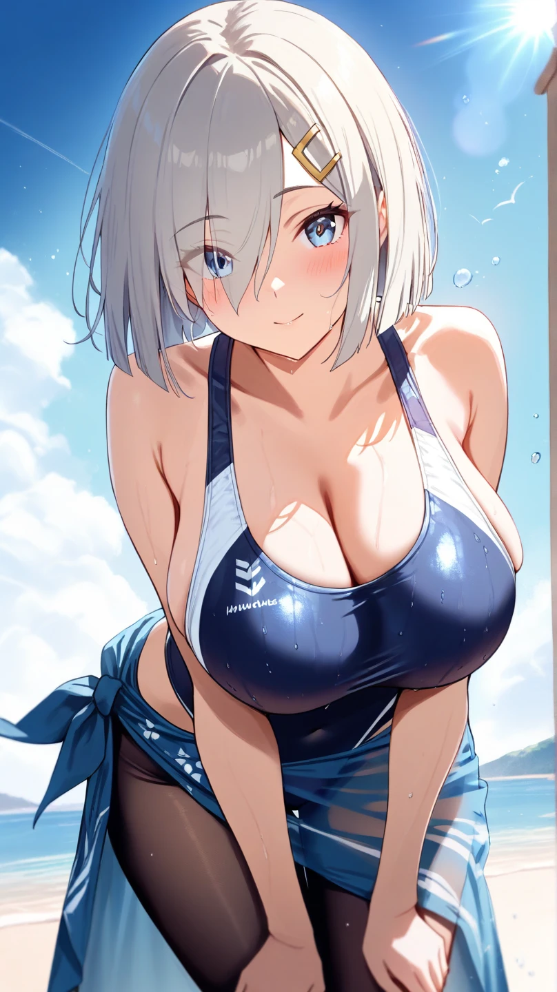 Masterpiece, best quality, ultra-detailed, extremely-detailed, anime girl, sea, style of anime, lingerie micro