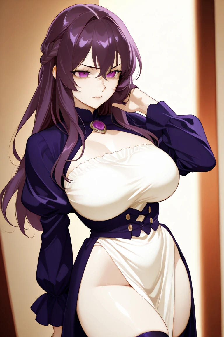 mature beautiful wife,Big breasts,whey,Shy,Face red,The room is dark,Covered in white mucus,Purple lace,Purple lace,stockings,Close eyes,pant,earrings,lipstick,Black Hair,Clothes are thin,side braid,Sweat moistens the whole body