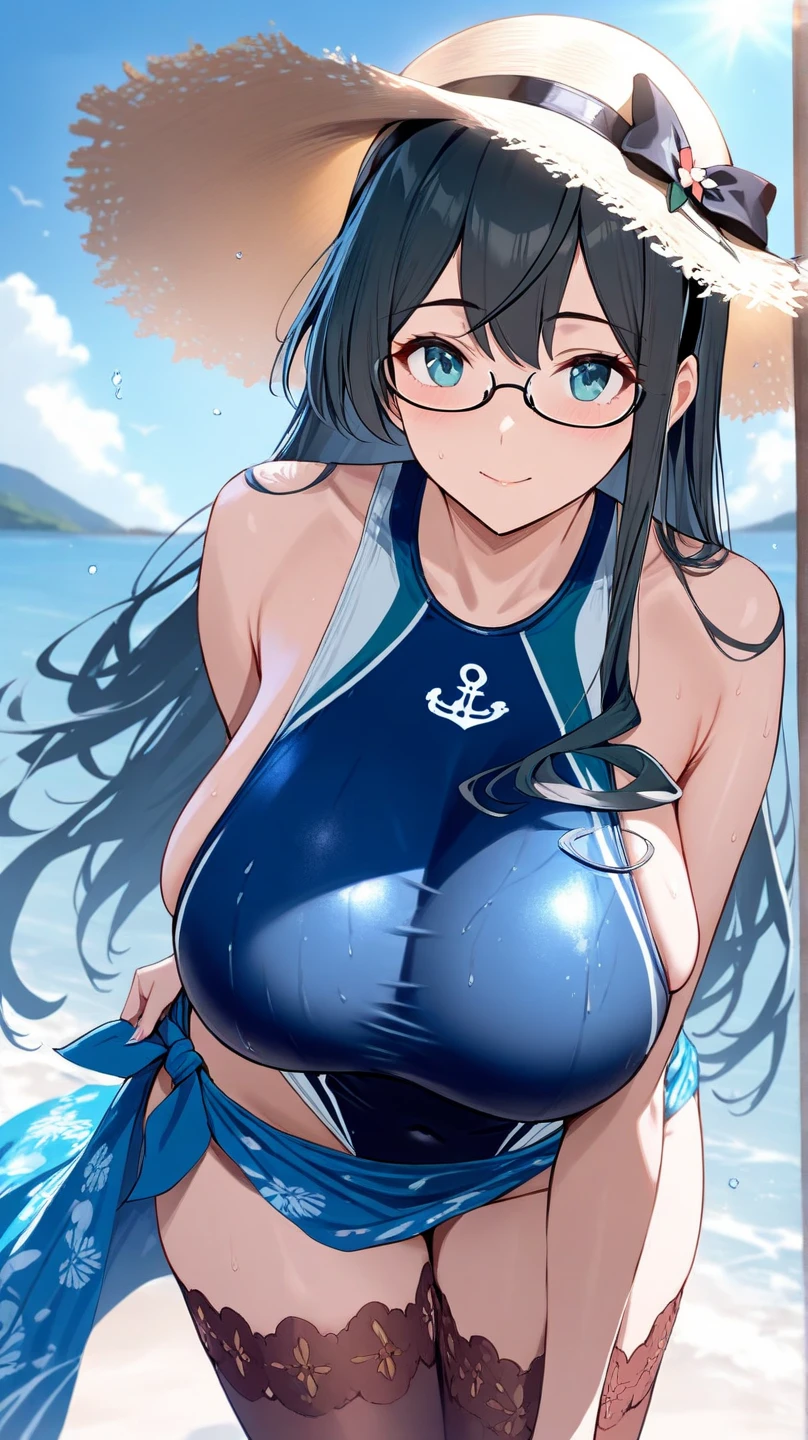 Moe anime illustration、High resolution、A high school girl with a sloppy chubby body that exposes her nipples and genitals、round glasses、Completely naked、The penis is inserted into the vagina、super huge breasts、Damp with sweat、Cumshot、Completely naked、emphasis on genitals