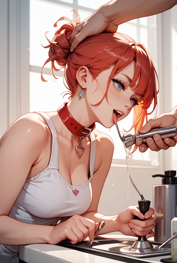 (((Soryu Asuka Langley))), ((blowjob))、((fellatio)),(nsfw:1.5),((girl trembling with sexual climax:1.4))、 1 girl, detailed and beautiful eyes,dense and beautiful lips, highly detailed eyes and face, long eyelashes、oil, Bright colors, HDR, studio lighting, Ultra-fine painting, sharp focus, Physically based rendering, extreme details, portrait, curved body, perfect shape, Face-to-face audience, nice, Half-body photo, displayed in full frame, lace sexy underwear,babydoll