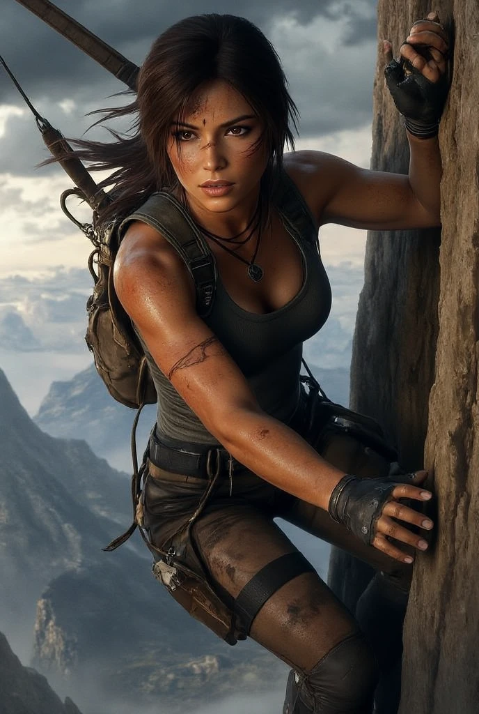 1girl, ready to fight, best art, high details , high quality, perfect , dynamic, lara craft

