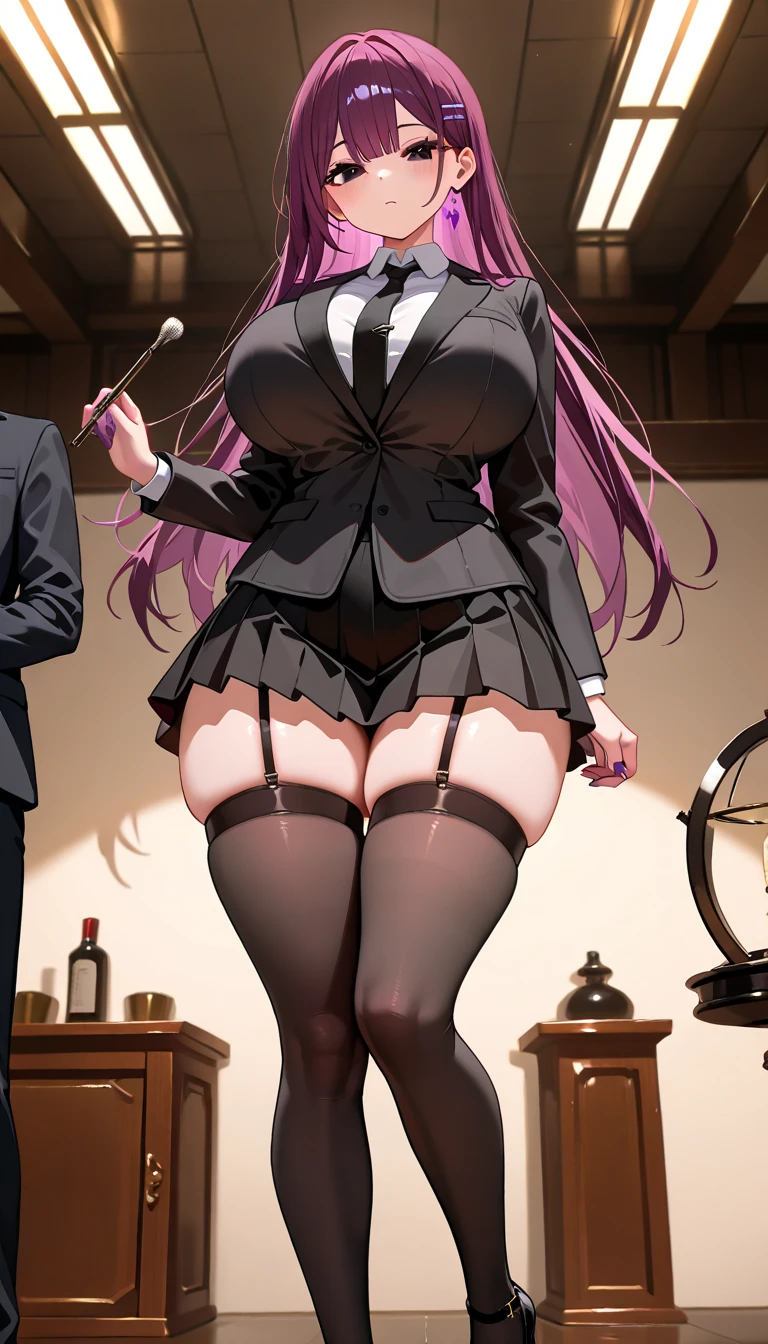 Rias Gremory, teenage girl, dressed in Kuoh Academy uniform, smile, beautiful, medium breasts, background in the occult research club room