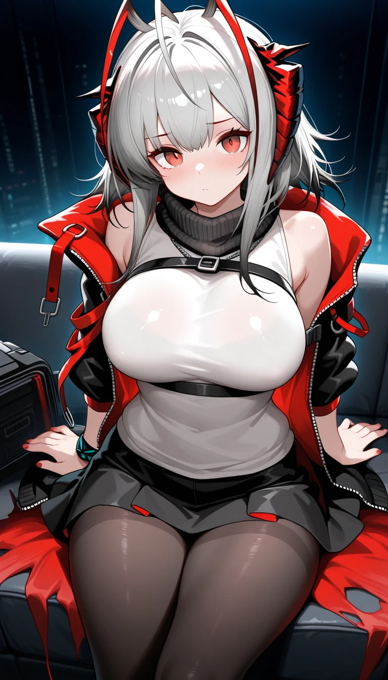 Long legs, long hair, white hair, thongs, nudity, big breasts, cleavage, ass, perfect body,