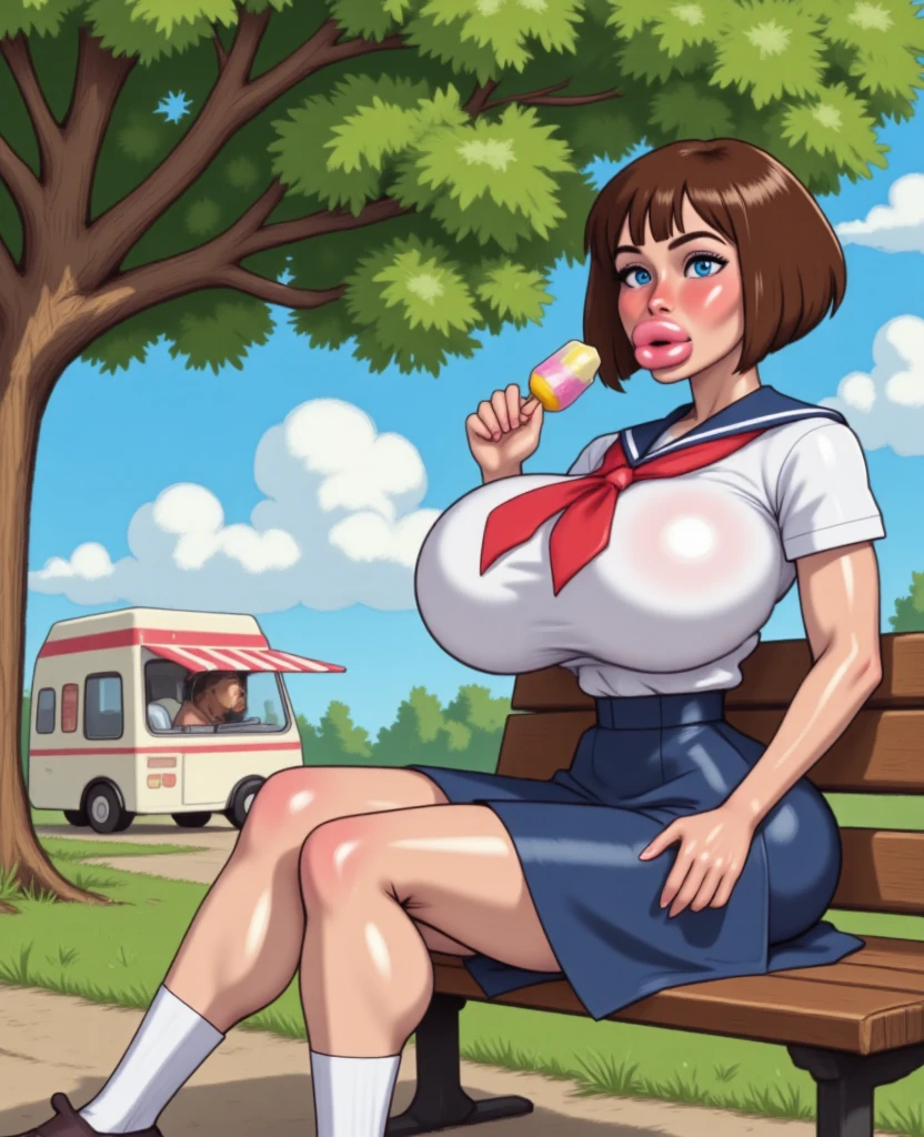pkmnserena, 1girl, solo, blue eyes, blonde hair, short hair, bangs, hat, grey headwear,
black shirt, turtleneck, sleeveless, red skirt, pleated skirt, black thighhighs,
smile,closed mouth,cowboy shot,sitting,
forest,outdoor,
(insanely detailed, beautiful detailed face, masterpiece, best quality) cinematic lighting, blowjob, oral sex, penis in mouth, hard cock in mouth, sperm on face, cum on face, cumshot on face, facefuck, deepthroat, cum on face, sperm on face, throatpie