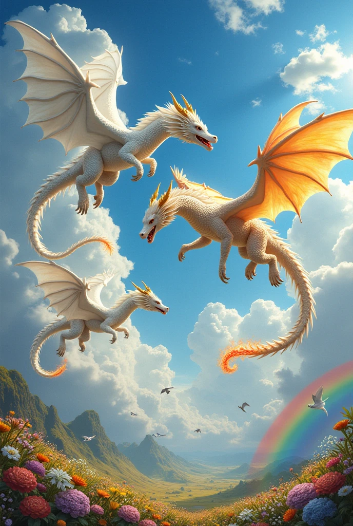 Asian style white dragon flying around a mystical waterfall、The white dragon&#39;s body is long and undulating like a large snake., And in his right hand he holds a jewel.、He roars with his majestic horns and beard.、Cat-eared girl challenging the white dragon、[Object Object], (Detailed facial features:1.3), (RAW Photos, 16K, Tabletop, Highest quality: 1.2), (Ultra-realism, Ultra-dense and complex realism: 1.3), (The depth of the writing world, Radiation Mapping, Ray Tracing, God&#39;s Rays: 1.2), High Dynamic Range, Vivid, Rich details, Revealing shadows and highlights, Realistic, That&#39;s horrible, Increased contrast, A cat-eared girl in a kimono fighting a white dragon at a mysterious waterfall、
