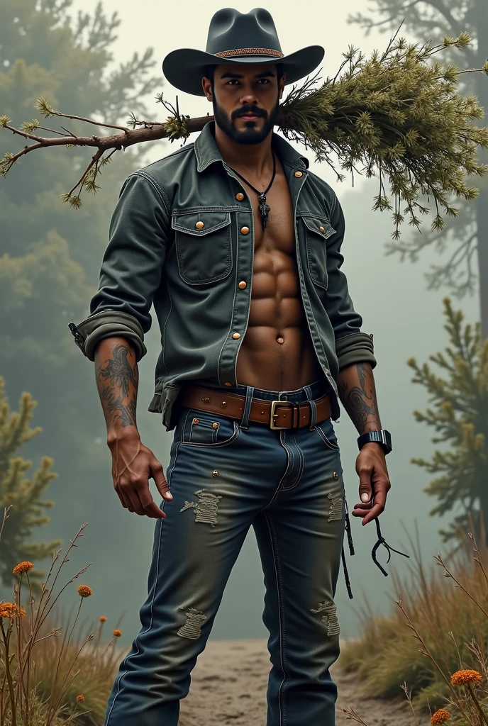 generates a dark-skinned man with wavy hair who looks very good with his hair and face