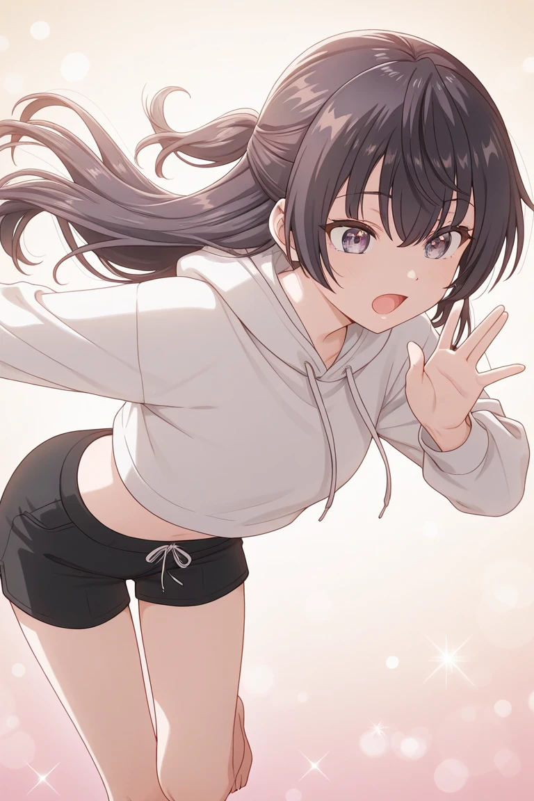 mastepiece,girl,cute,low length,Long Hair,Shorts,chest,Ecchi,Hanging arms