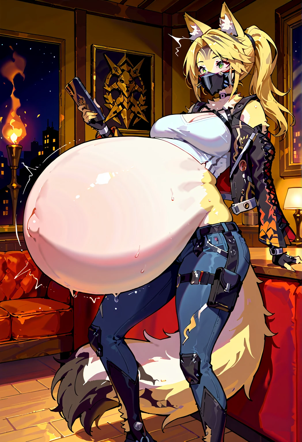 alone, 1 girl,masterpiece, highest quality, Kirara Onizaki, action kirara, twin tails, hair ornaments, leotard, removed sleeve, Thighhighs,Bedroom、on the bed、A lot of used condoms, empty can, empty bottle, Garbage bags,Lie、Liar, (spread your legs:1.2),perfect anatomy, BDSM,Bondage with ropes all over the body、tied arms,Raise the hand,(slave:1.2),with cuff,(blindfold:1.2),open your mouth、Drool、Ahegao、simultaneous、Too many convulsions、After SEX、in large amounts、 Overflowing from the genitals、全身にin large amounts,Bukkake