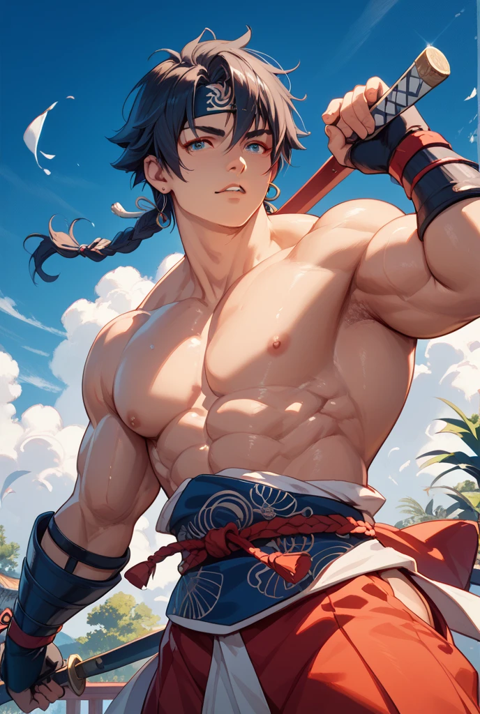 show off thick arms to the audience，closeup of arms，Shoulders exposed，Stout arms，A mais alta qualidade de imagem，Pessoas do sexo masculino，Child，1 menino，jovem e bonito，Shoun，cabelos brancos，Cabelo liso curto，Pele escura，Anime peito grande，anime wallpaper，sozinho，Foco Masculino，cuecas，Dilation of the pectoral muscles，capa vermelhirilha saliente，Fundo Urbano，Espalhe as pernas，sexy,(master part, best quality),meias brancas longaotas Red Martin，