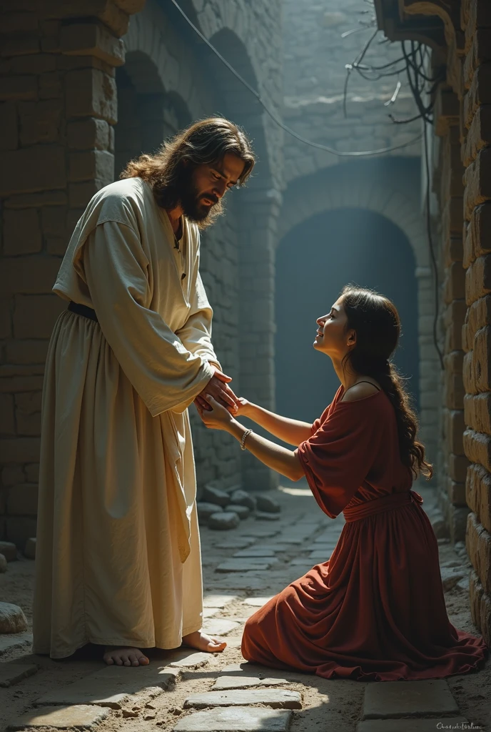 tatoo, touching the hem of Christ&#39;s garment 