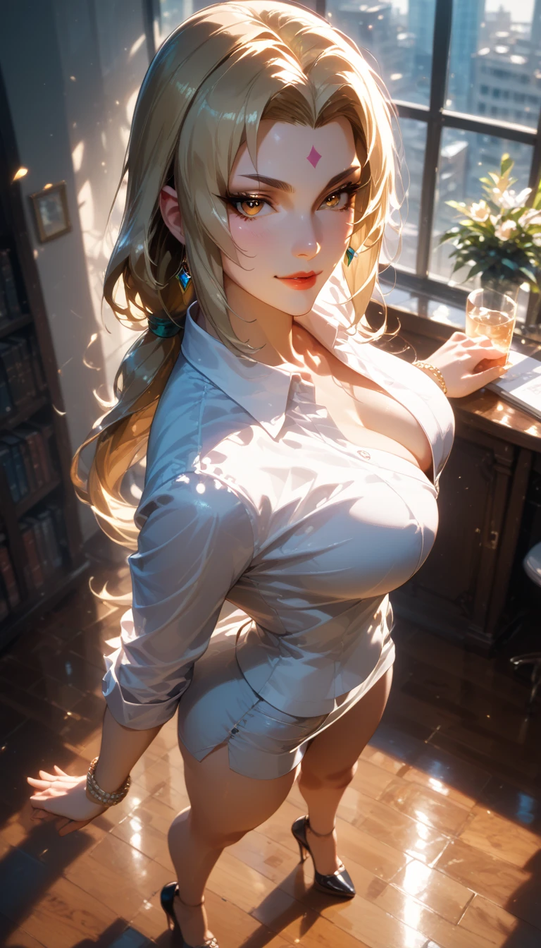 realisticlying,1girl,White hair,blue color eyes,glowing light eyes,Cut the top,a skirt,parted lip,Be red in the face,the night,fresh flowers,suns,rays of sunshine,large round boob,Dewy milk