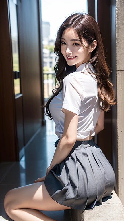 Costumes that change every time,((Never take off your underwear:1.4))((best qualtiy, 8K, tmasterpiece:1.3)), sharp:1.2, Perfect figure beautiful woman:1.4, Slim abs:1.2, ((Beautiful hairstyles, huge udder:1.5)), (Costumes that change every time：1.5），（Street：1.2），(((Pull up your skirt,  With their own hands.：1.5)))，Highly detailed facial and skin texture，A detailed eye，二重まぶた，A sideways glance at the camera，Change the color of pants with one image.,Sweet smile,((The woman in the back is wearing a skirt:1.4))